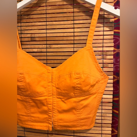 Wilfred sz 6 marigold bustier, cropped tank. - Picture 2 of 10